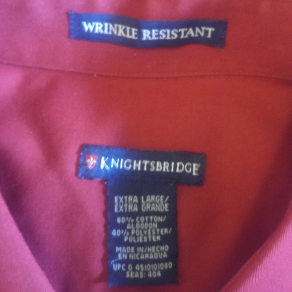 Nice Maroon Knightsbridge Button Down Dress Shirt - Picture 3 of 3
